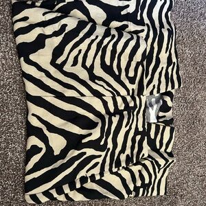 H&M Zebra Print Pencil Skirt - Black and Cream